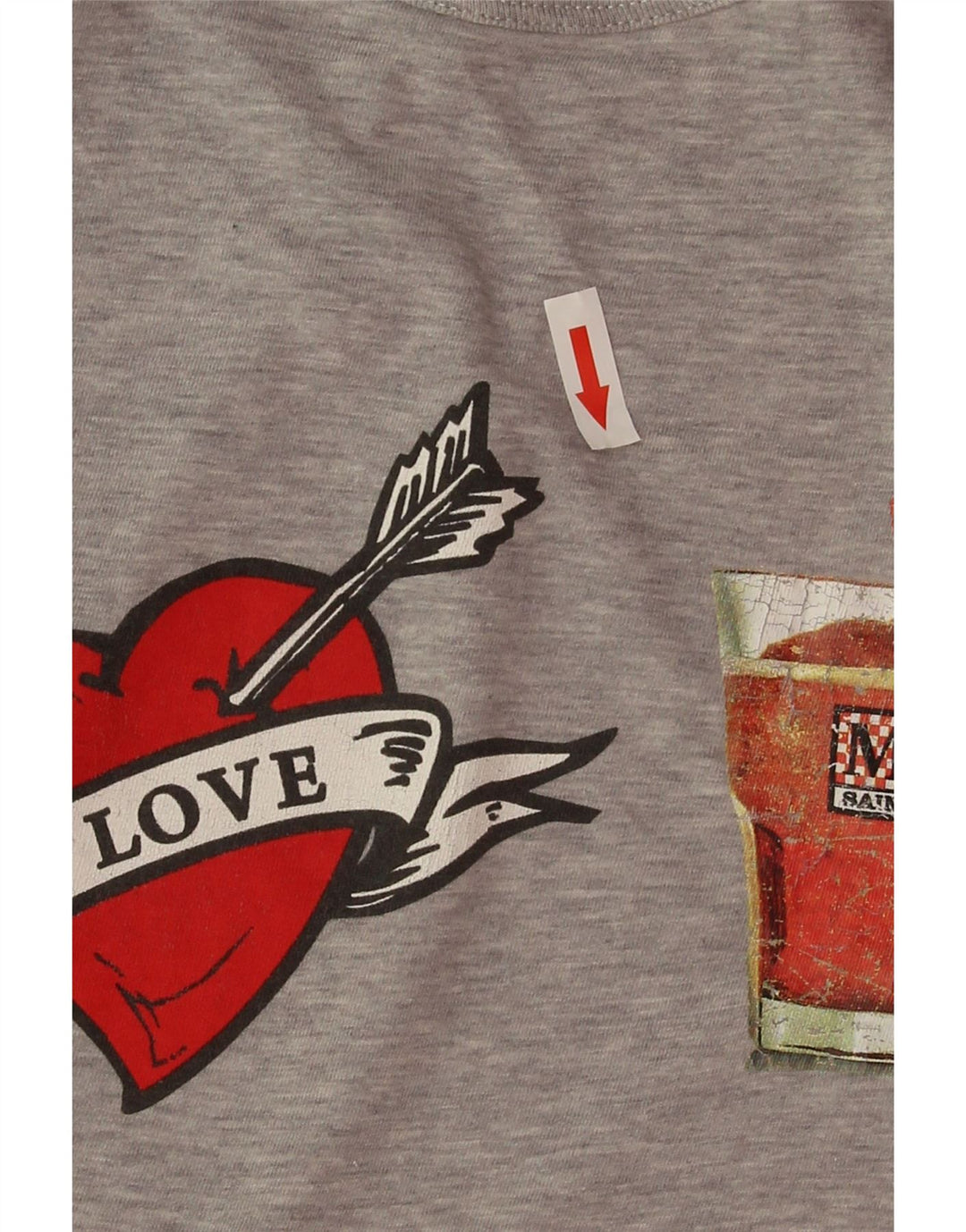 MC2 SAINT BARTH Camiseta gráfica para hombre Top Small Grey Cotton