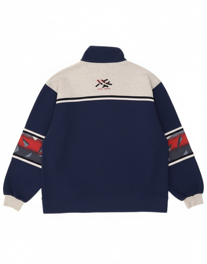 Lotto Chaqueta de chándal para hombre UK 40/42 Large Azul marino Colorblock