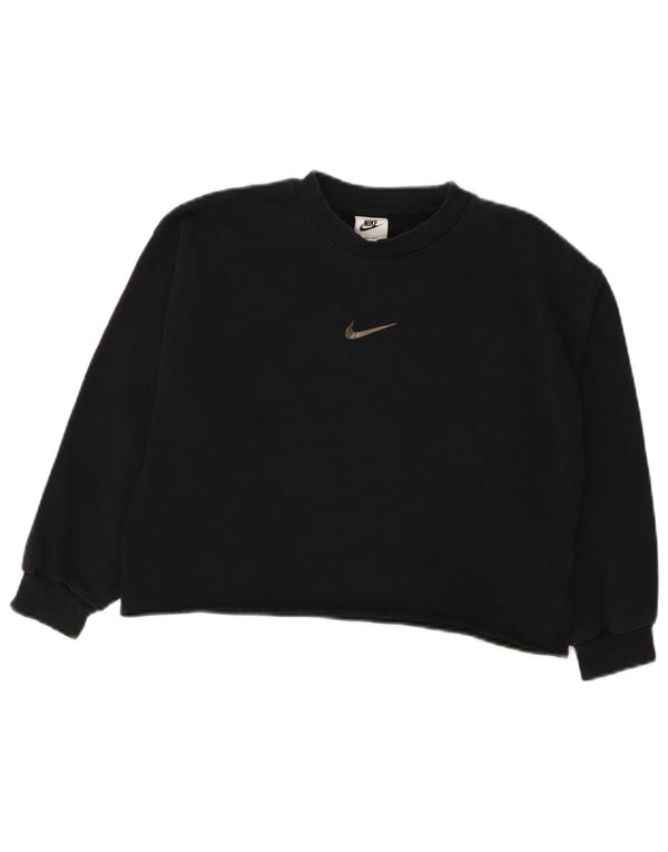 Nike Sudadera corta Dri Fit para niñas 10-11 años Mediana Algodón negro