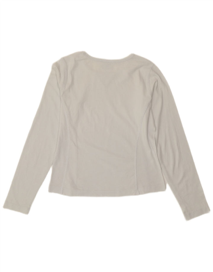 Champion Heritage Classics Top gráfico de manga larga para mujer UK 40 Azul medio