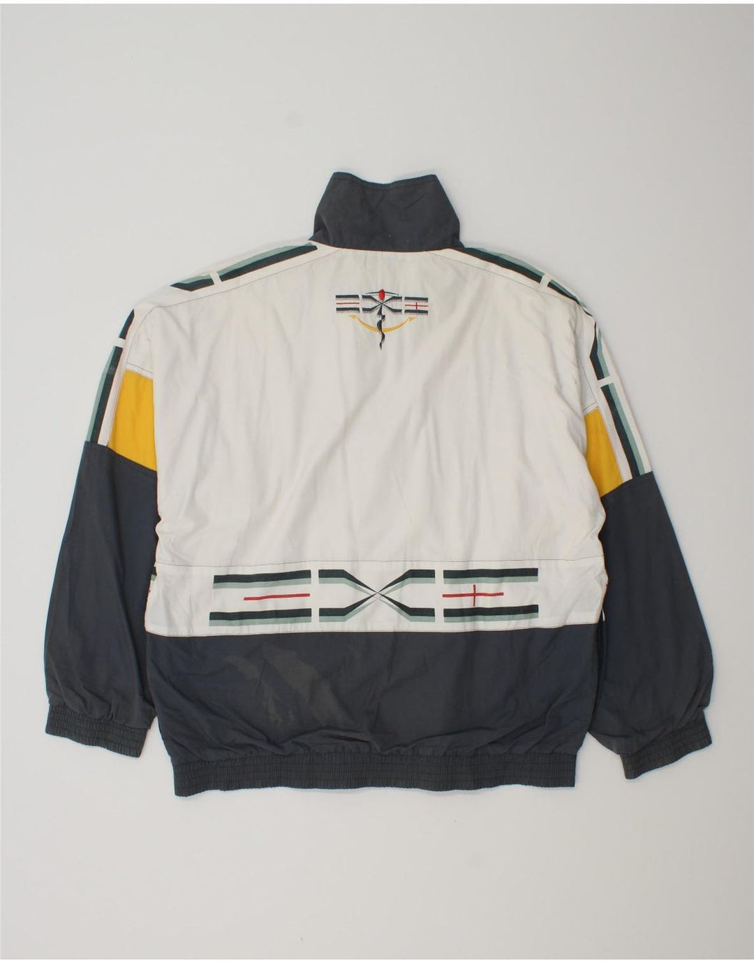 LOTTO Chaqueta Top De Chándal Con Gráfico De Corte Suelto Para Hombre Small Blanco Colorblock