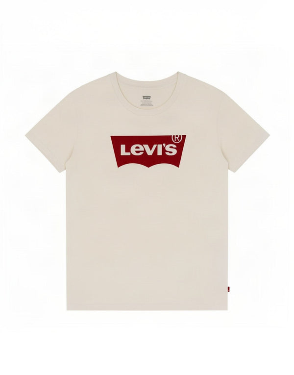 Levi's Camiseta gráfica para mujer Top UK 12 Medium White Cotton