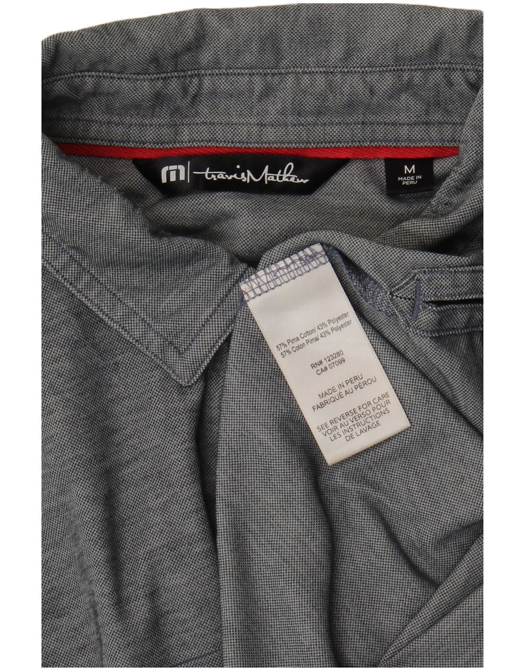 Travis Mathew Polo para hombre de algodón a rayas gris medio