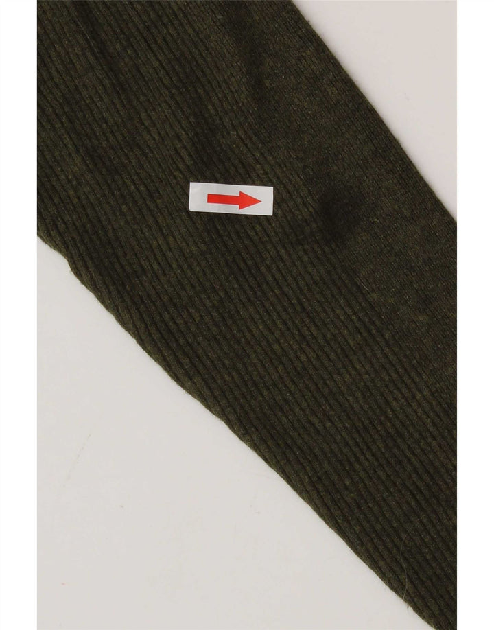 Marks & Spencer Suéter tipo jersey con cuello alto para mujer UK 46 Large Viscosa caqui