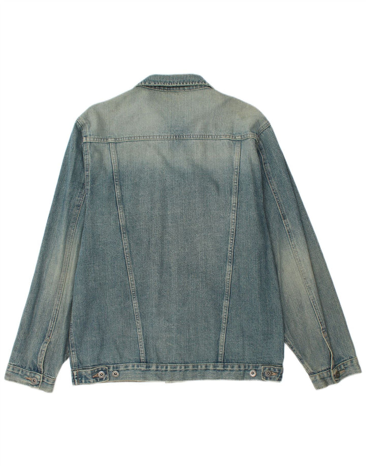 ANGELO LITRICO Chaqueta vaquera para hombre IT 56 3XL Algodón azul