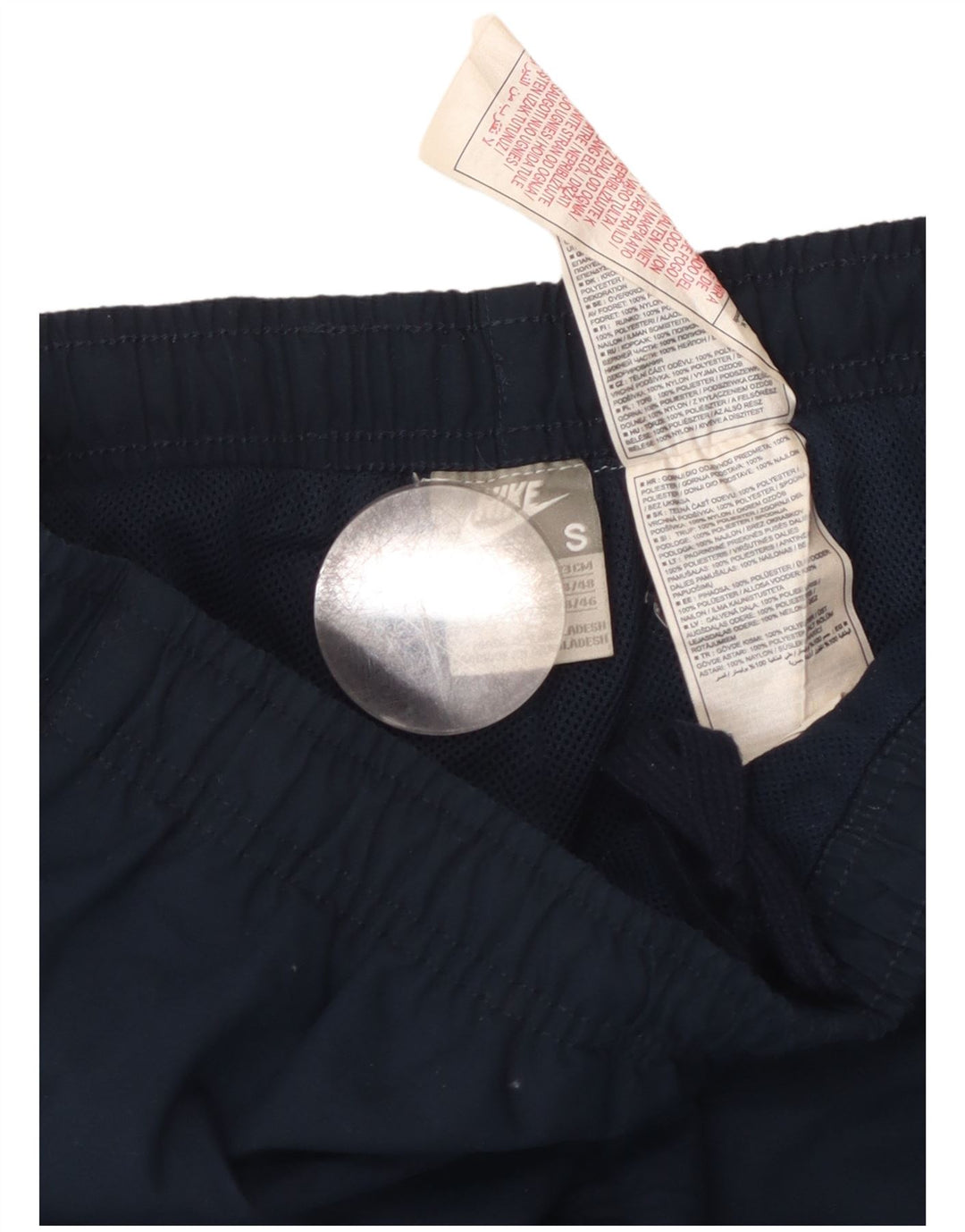 NIKE Bermudas gráficas para hombre, pantalones cortos deportivos, tamaño pequeño, poliéster azul marino