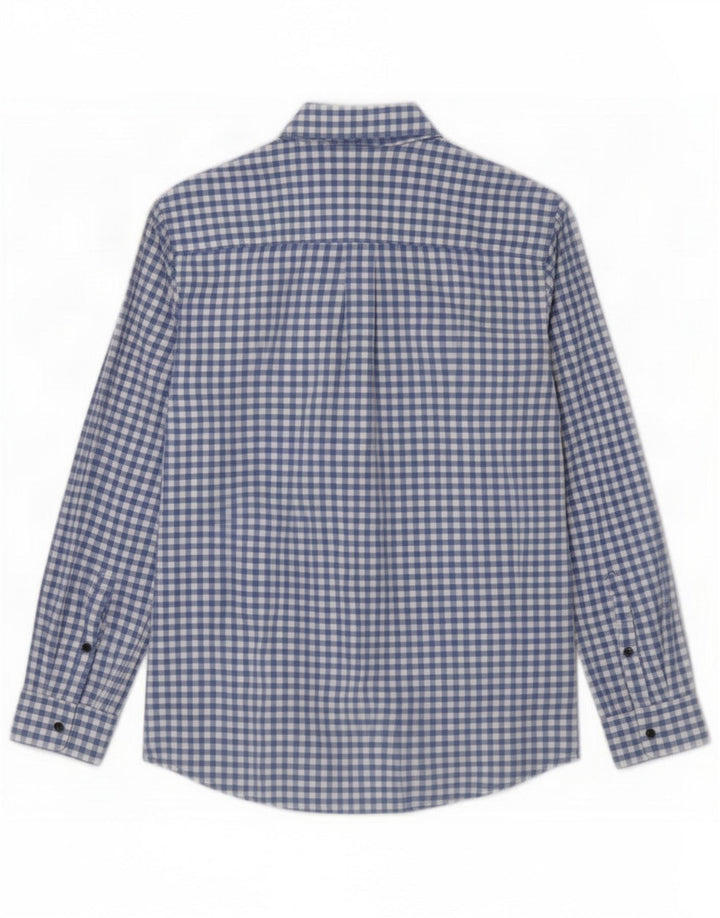 Camisa Pinko para mujer UK 6 Small Blue Gingham Cotton