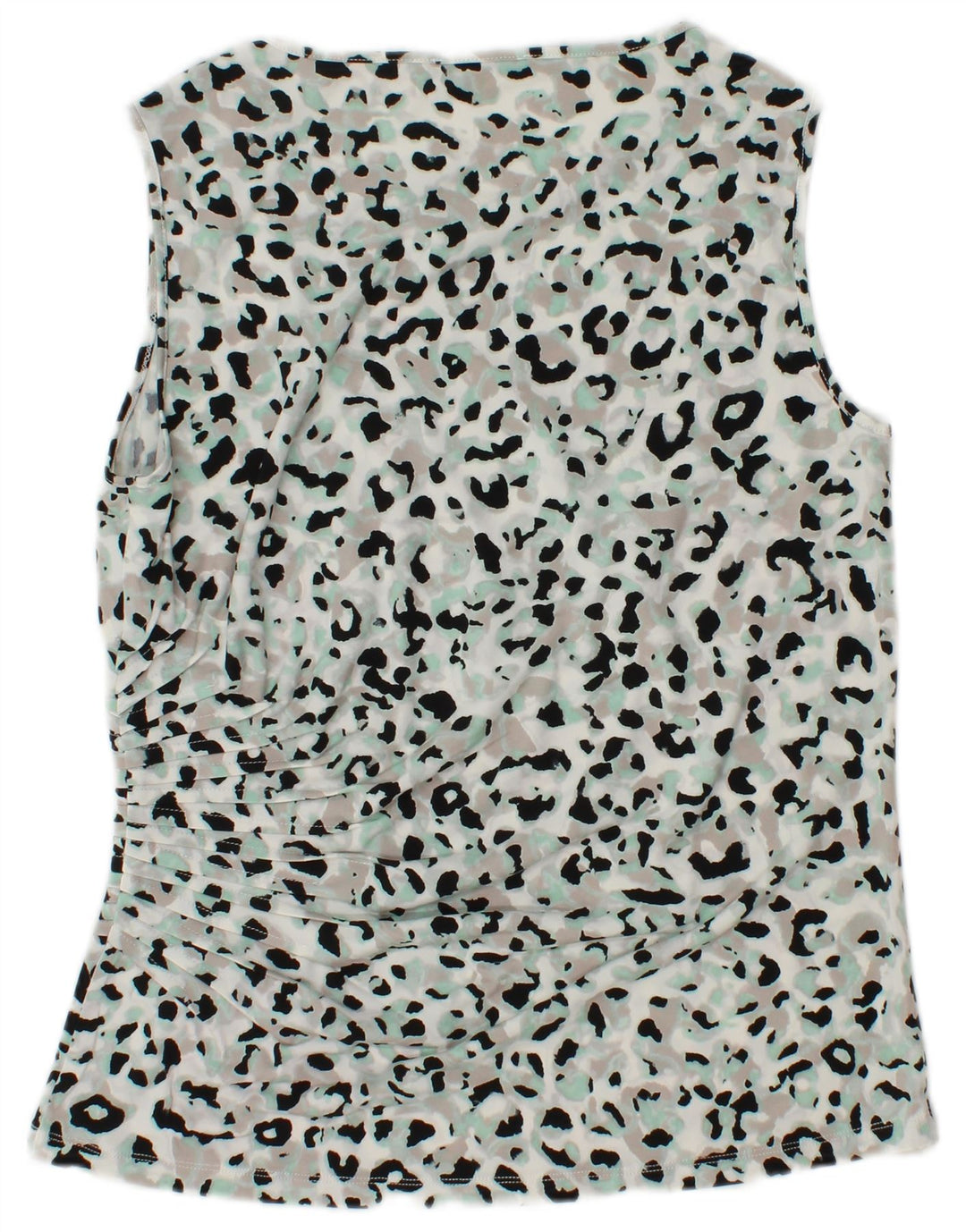 CALVIN KLEIN Top sin mangas para mujer UK 40 Mediano Estampado animal multicolor