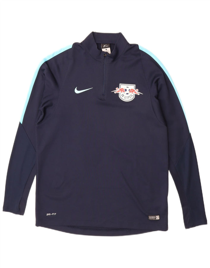 NIKE Hombre RB Leipzig Jersey Chándal Top Grande Azul Marino Colorblock