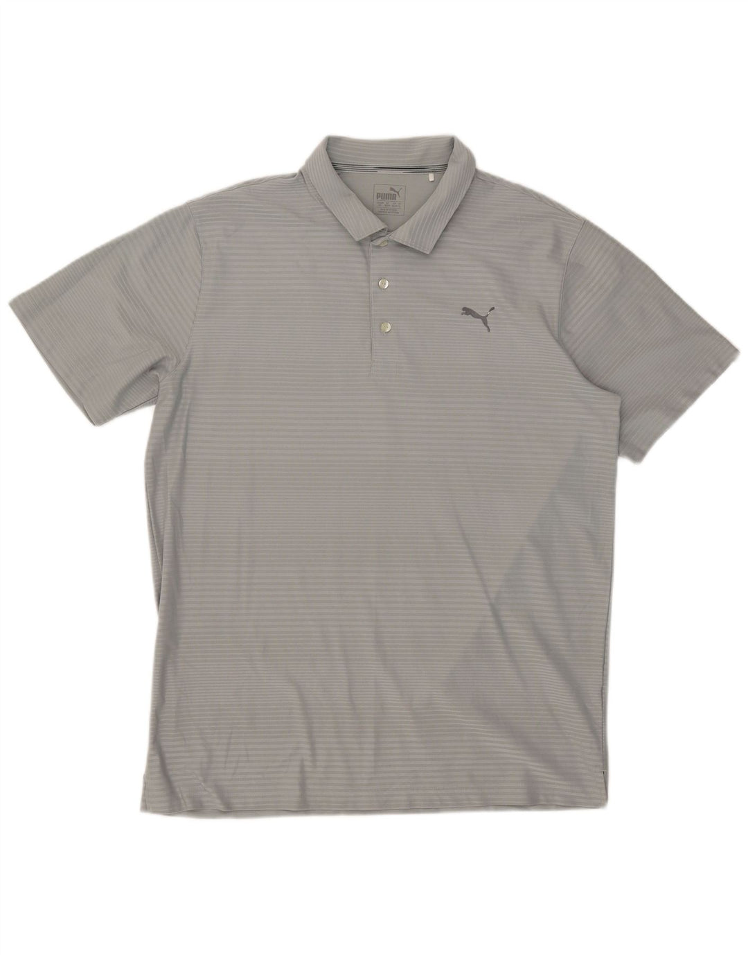 Puma Polo Hombre XL Gris Rayas Poliéster