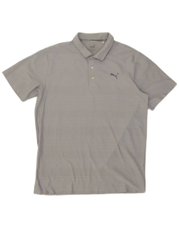 Puma Polo Hombre XL Gris Rayas Poliéster