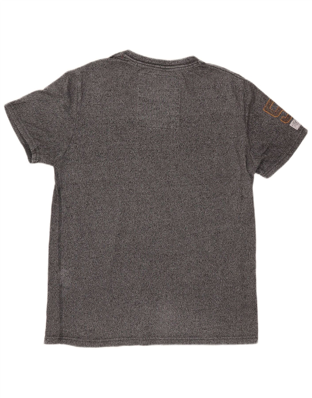 SUPERDRY Camiseta gráfica para hombre Top grande de algodón moteado gris
