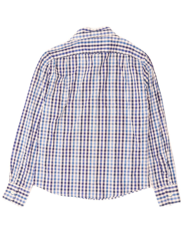 Boggi Hombre Milano Camisa Small Azul Vichy Algodón