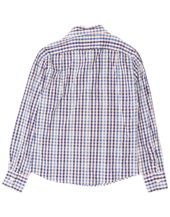 Boggi Hombre Milano Camisa Small Azul Vichy Algodón