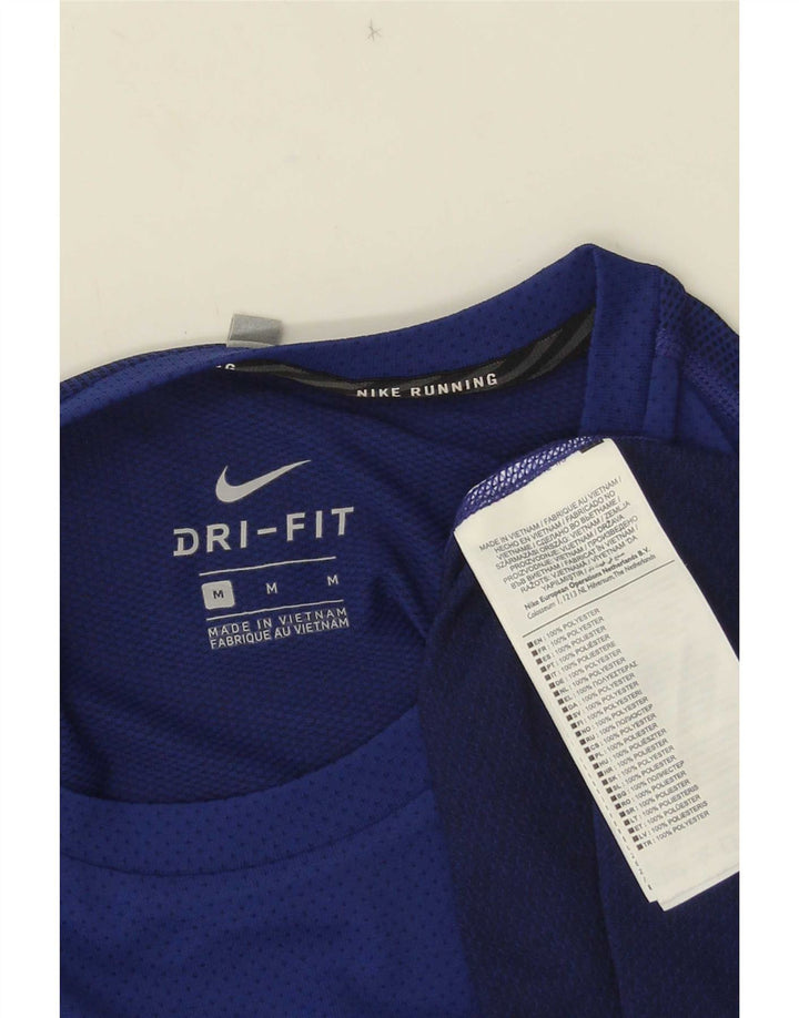 Camiseta Nike Dri Fit Graphic para hombre, parte superior de poliéster azul medio
