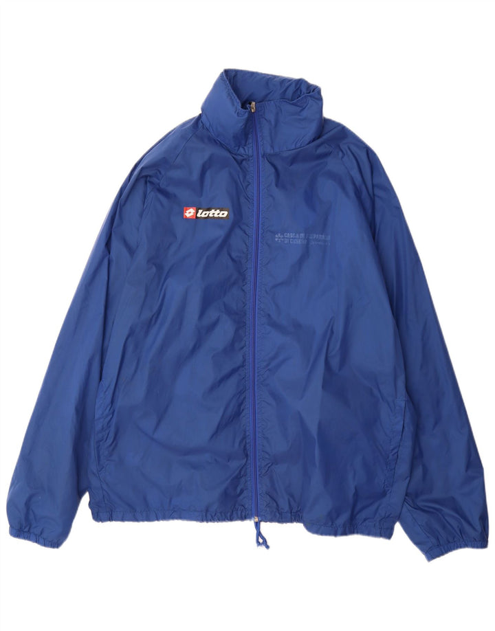 LOTTO Chaqueta impermeable con capucha para hombre UK 40 Large Nylon azul