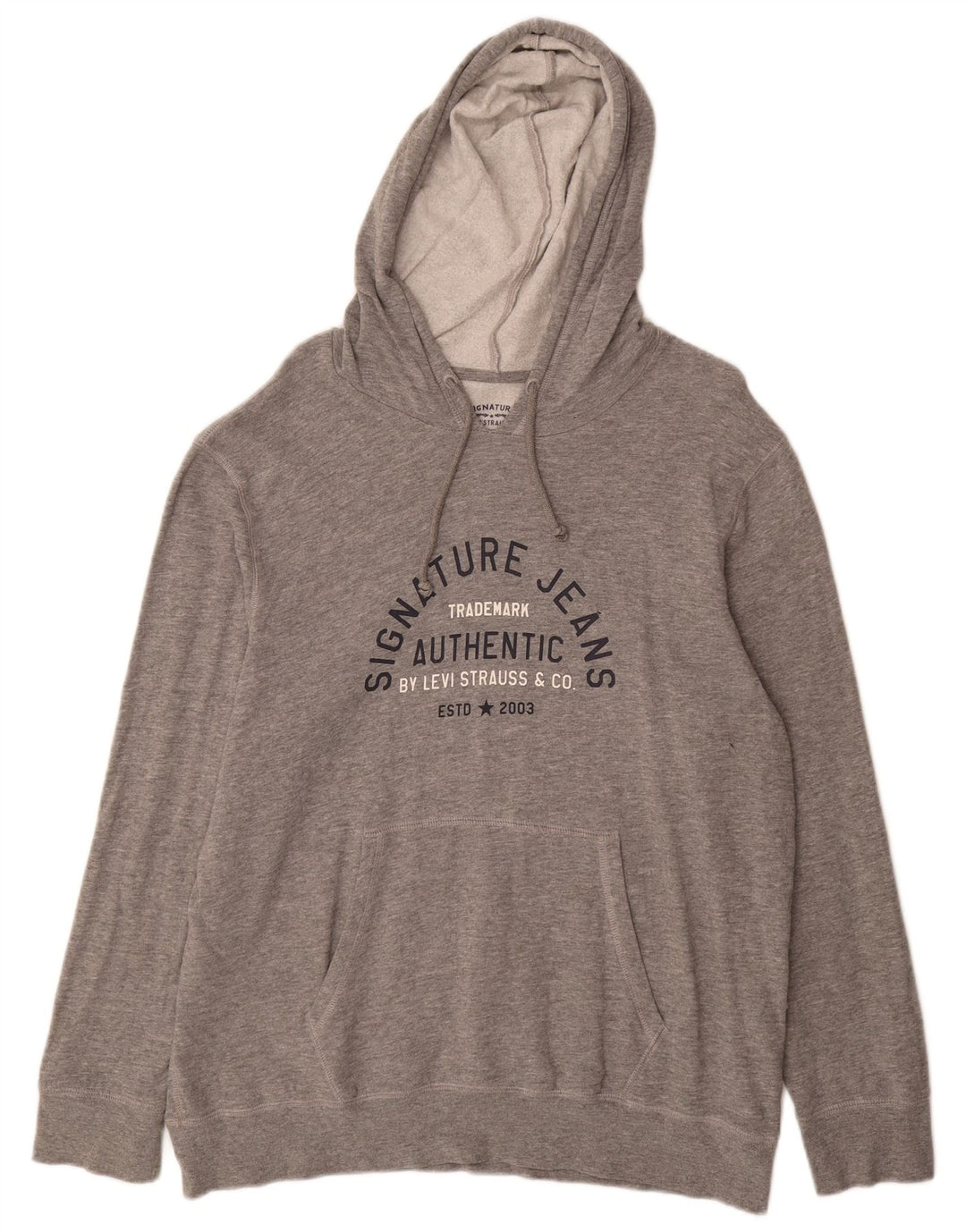 Levi's Hombre Sudadera Con Capucha Gráfica De Algodón Gris Medio