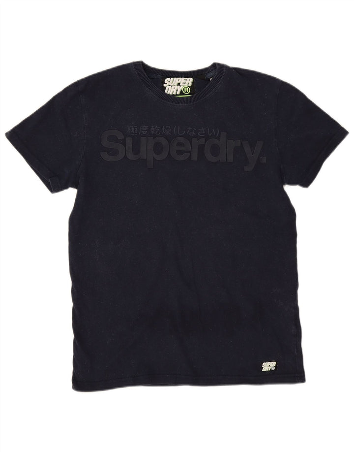 Superdry Camiseta con gráfico gráfico para hombre, parte superior mediana de algodón azul marino