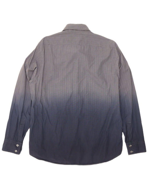 Camisa Hugo Boss Hombre Grande Azul Tie Dye Algodón
