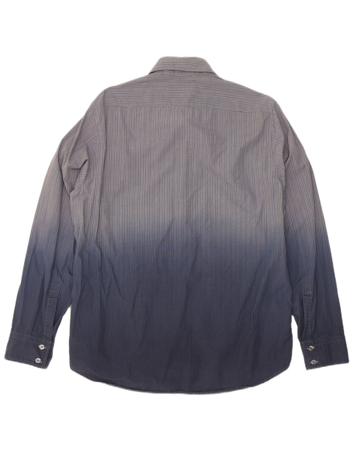Camisa Hugo Boss Hombre Grande Azul Tie Dye Algodón