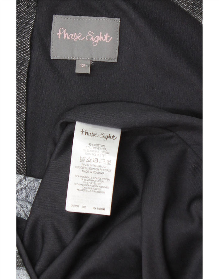 PHASE EIGHT Vestido tubo sin mangas para mujer UK 42 Algodón floral gris medio