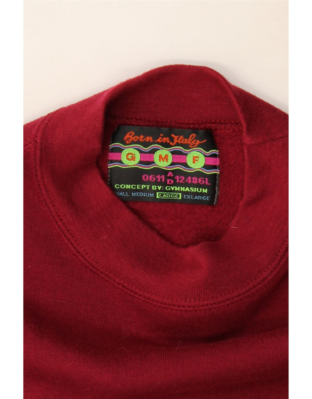 GYMNASIUM Sudadera gráfica para hombre Jumper Large Borgoña