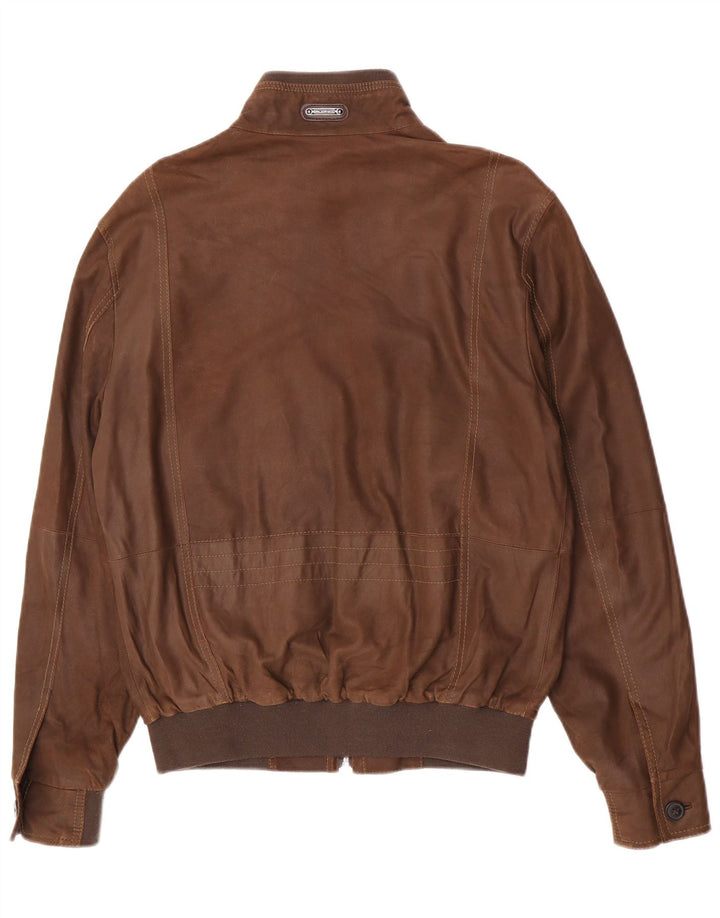 Milestone Chaqueta de cuero para hombre UK 38 Marrón medio