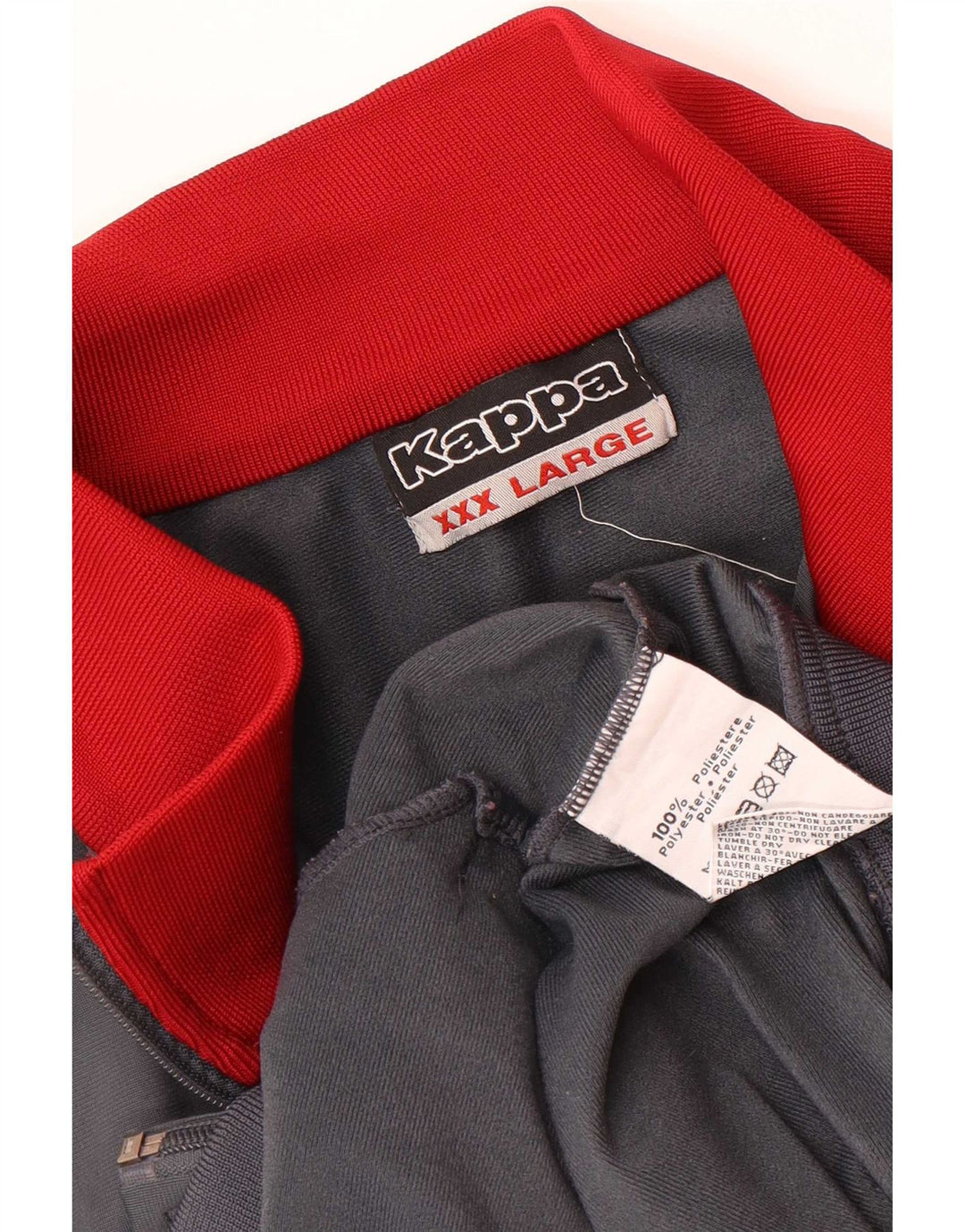 Kappa Hombre Chándal Top Chaqueta 3XL Gris Colorblock Poliéster