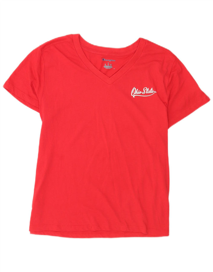 Champion - Camiseta para mujer, talla 40, talla grande, color rojo
