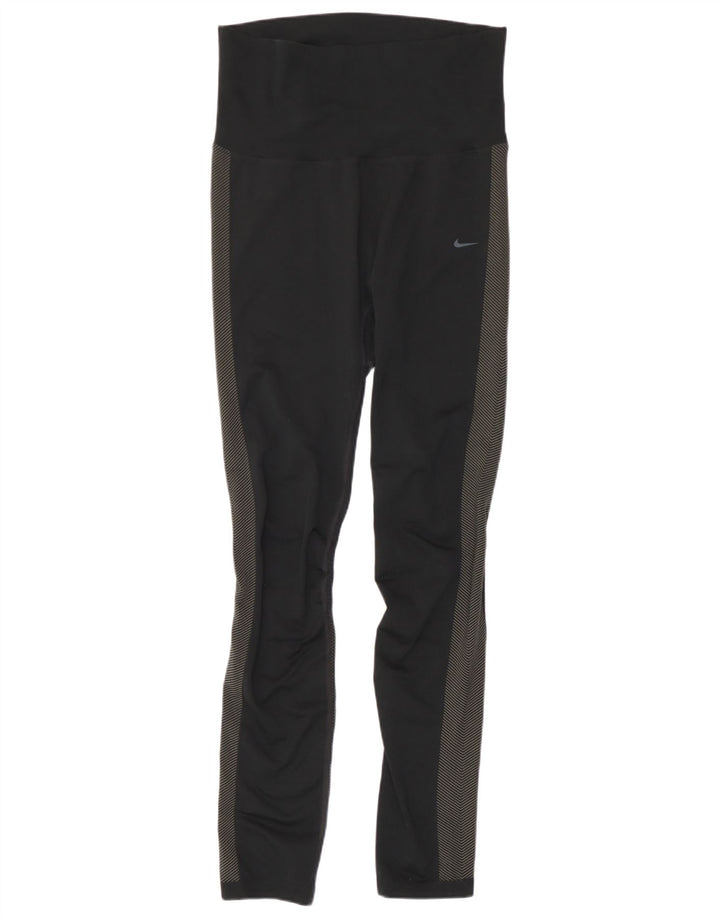 Nike Leggings Dri Fit para mujer UK 40 Mediano Negro Colorblock Poliéster