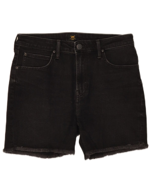 Lee Womens Boyfriend Denim Shorts W27 Small Black Cotton