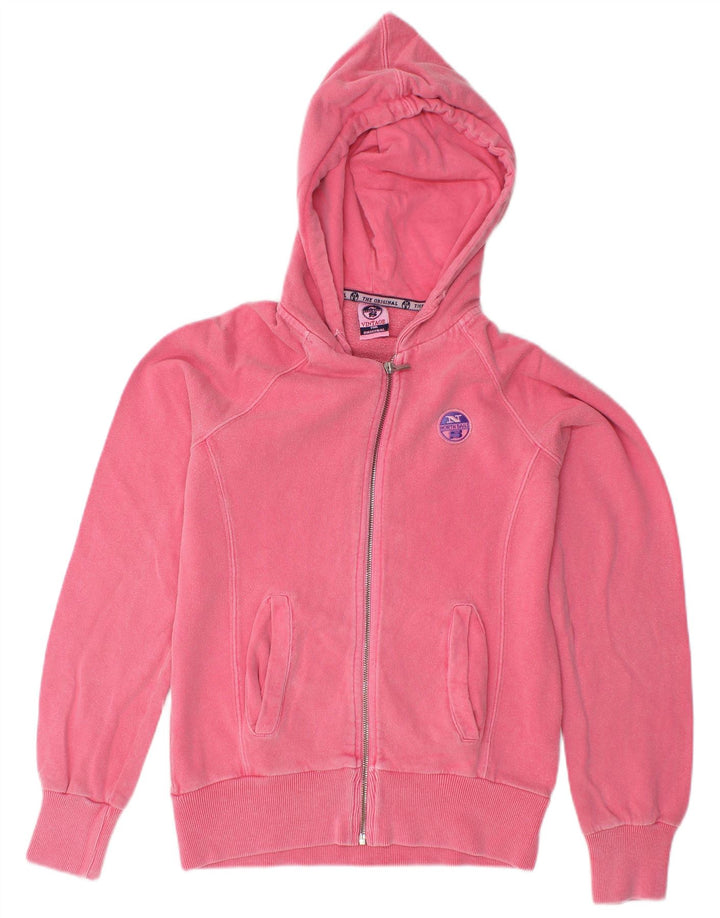 NORTH SAILS Suéter con capucha y cremallera para mujer UK 6 XS Algodón rosa