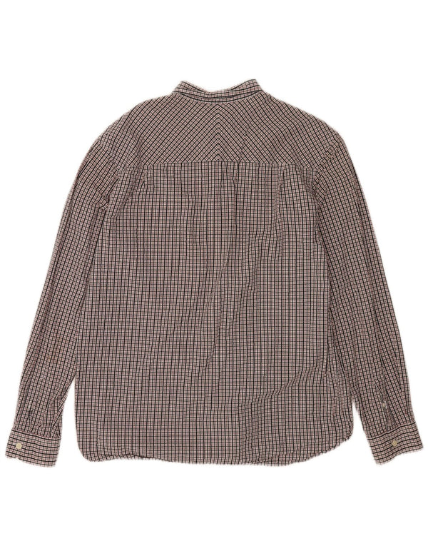 Camisa De Hombre Fred Perry Large De Algodón Con Cuadros Multicolores