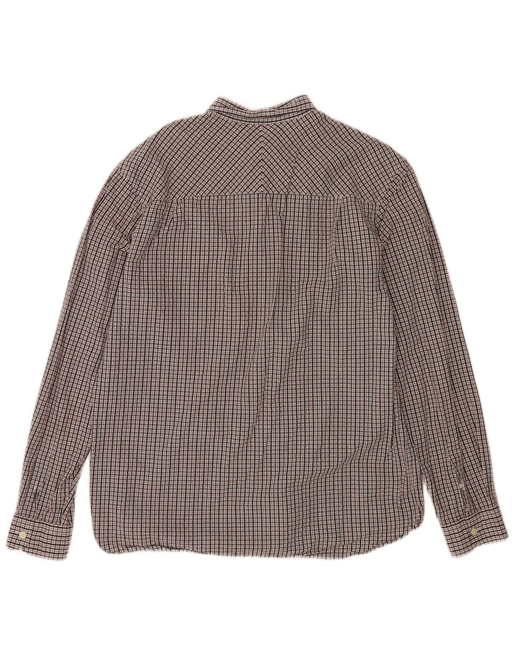Camisa De Hombre Fred Perry Large De Algodón Con Cuadros Multicolores