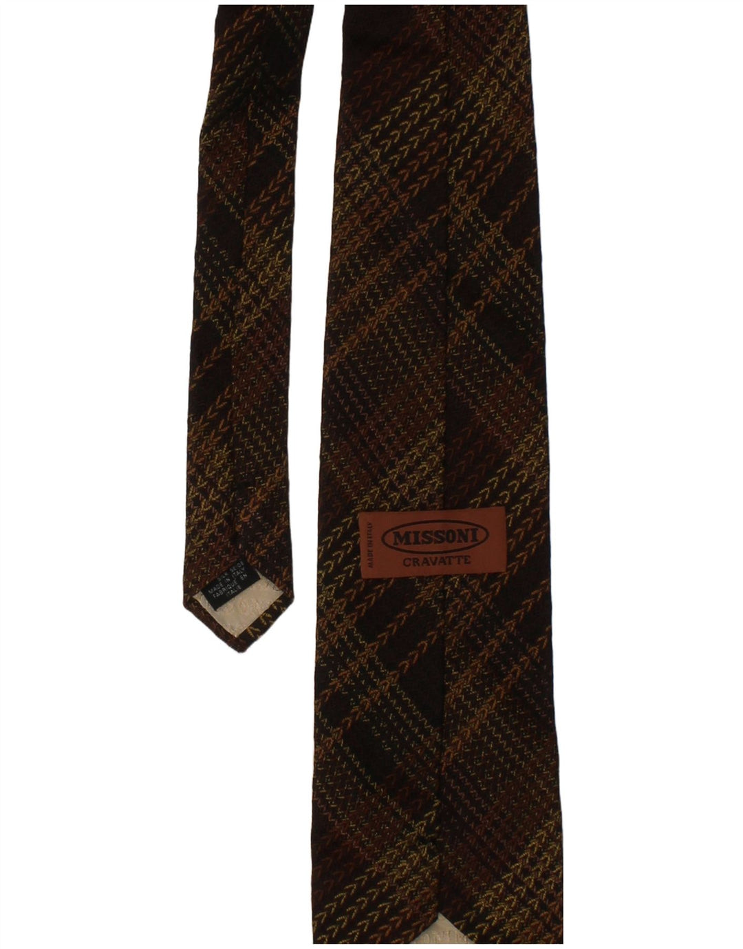 Corbata Missoni Hombre Cravatte Talla Única Seda Marrón