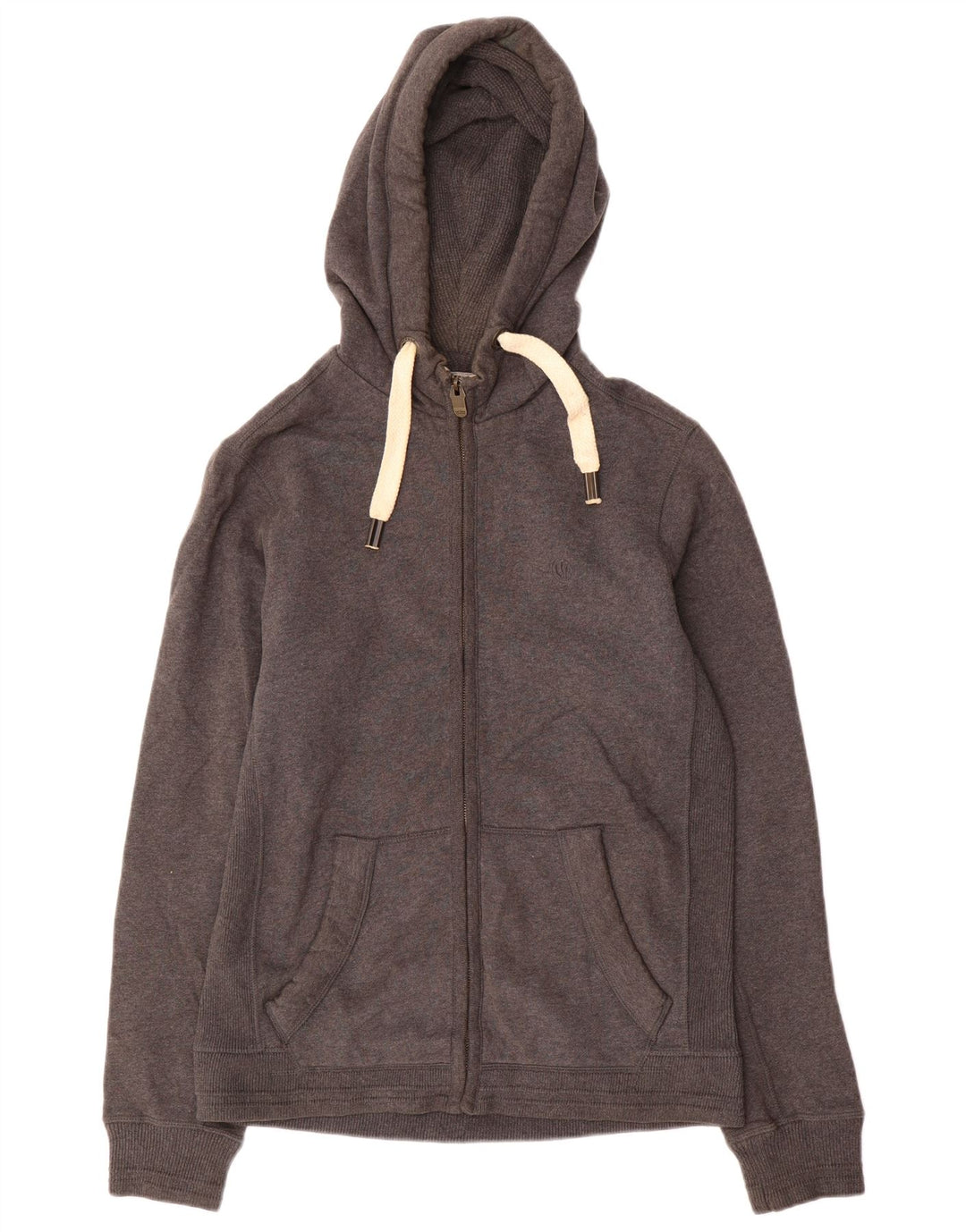 Fat Face - Sudadera con capucha y cremallera para hombre, talla pequeña, algodón gris