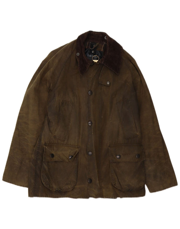 Barbour Mens Bedale Chaqueta de algodón encerado Reino Unido 34 XS Caqui