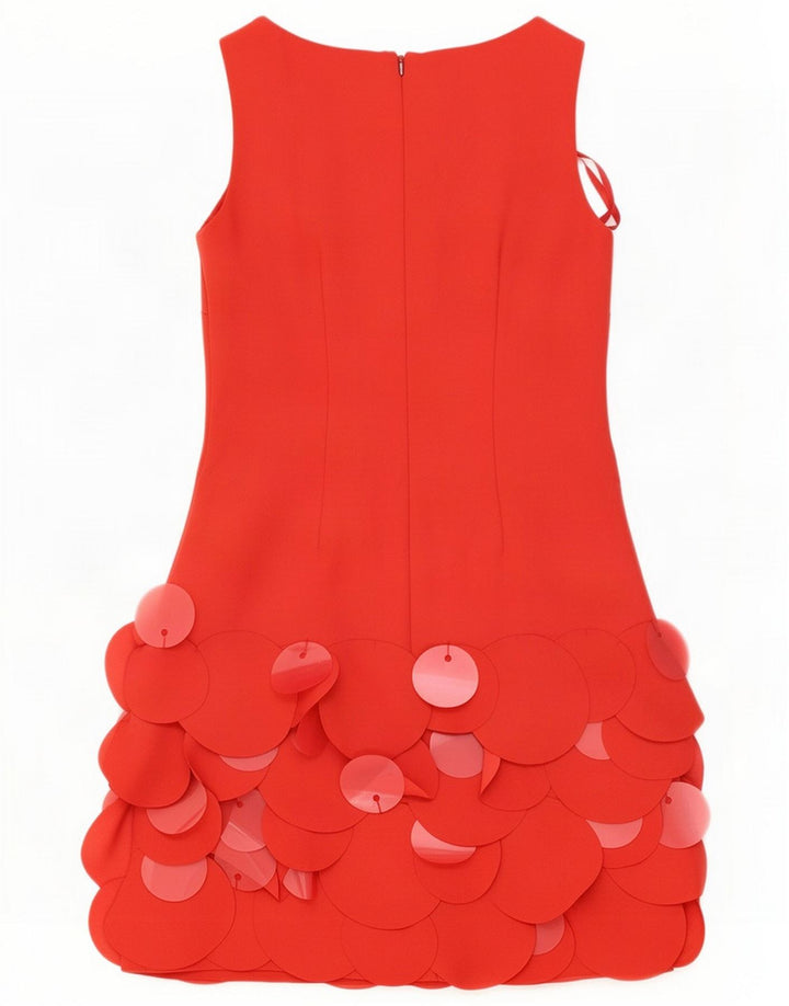 Vestido recto sin mangas para mujer Coast UK 6 XS Rojo Poliéster