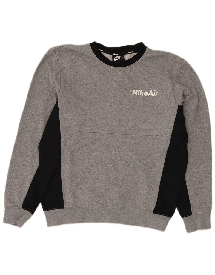 Nike - Sudadera tipo jersey para hombre, talla pequeña, color gris, poliéster
