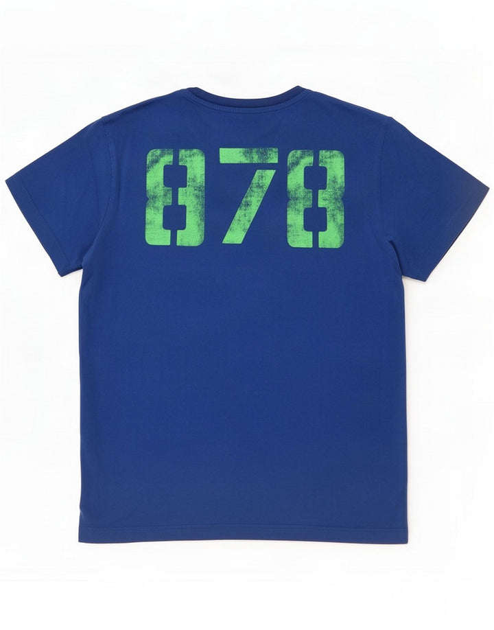 Diesel Camiseta gráfica para hombre Top Algodón azul medio