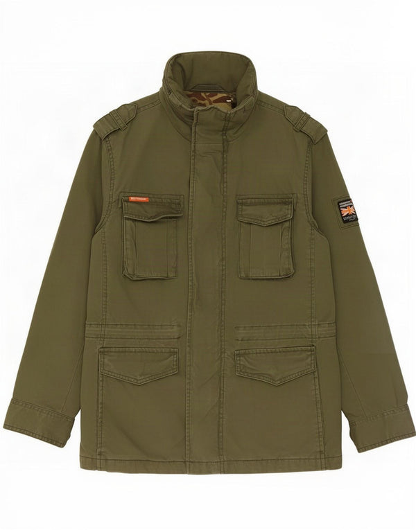 Chaqueta militar utilitaria Superdry para hombre ES 36 Small Khaki