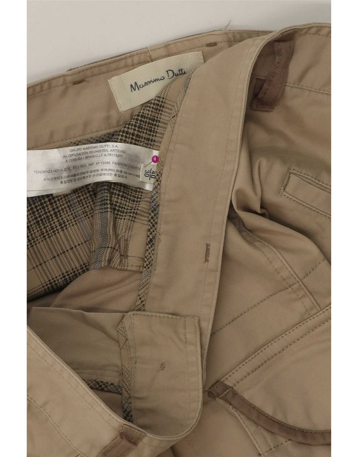 Pantalón Cargo Massimo Dutti Mujer Slim W30 L32 Algodón Beige