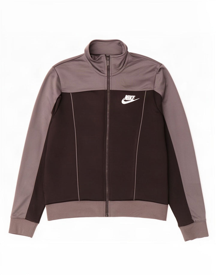 Nike - Chaqueta de chándal para hombre, color negro medio, poliéster con bloques de color