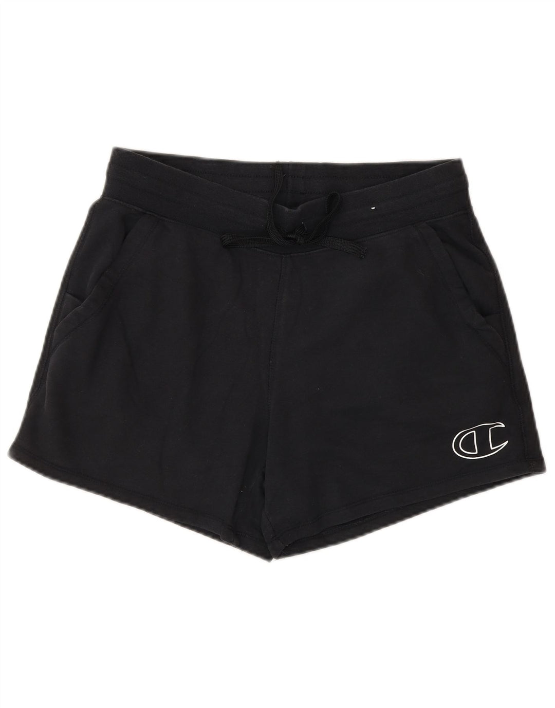 Champion Pantalones cortos deportivos para hombre pequeños de algodón negro