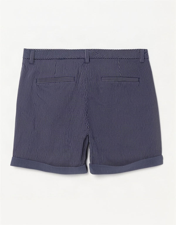 Marks & Spencer Pantalones cortos chinos para mujer UK 14 Large W32 Azul marino Rayas