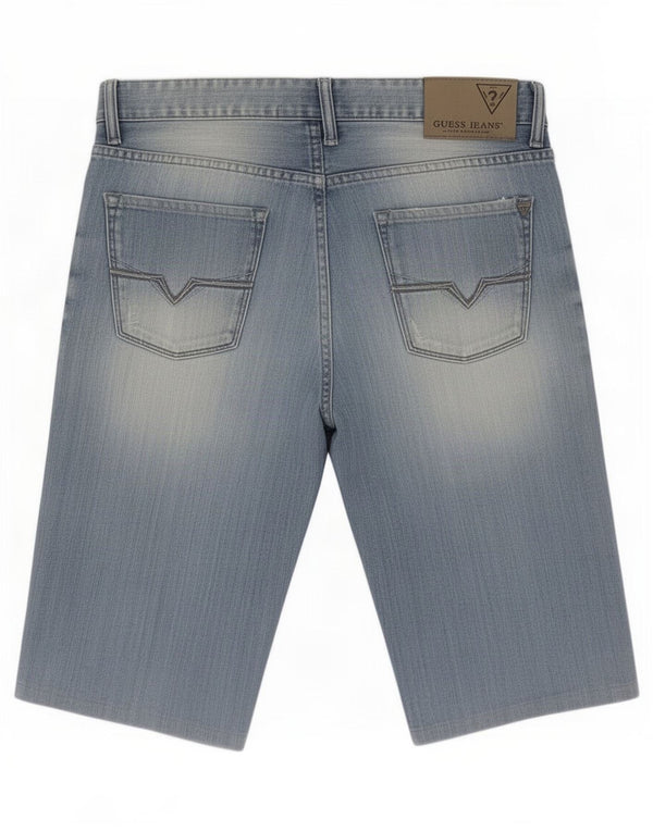 Guess Hombre Pantalones Cortos De Mezclilla Slim Medium W31 Algodón Azul