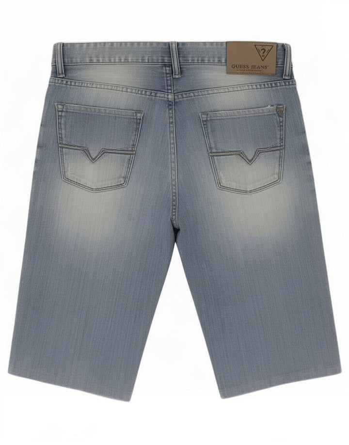 Guess Hombre Pantalones Cortos De Mezclilla Slim Medium W31 Algodón Azul