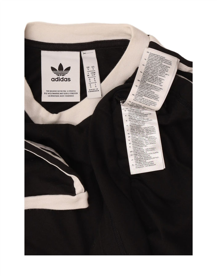 Adidas - Camiseta para hombre, talla pequeña, algodón negro