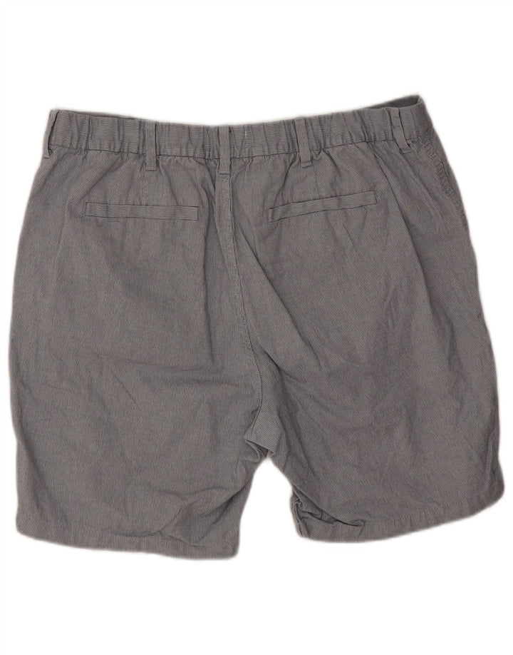 MARKS & SPENCER Pantalones cortos chinos de corte regular para hombre W38 XL Poliéster gris