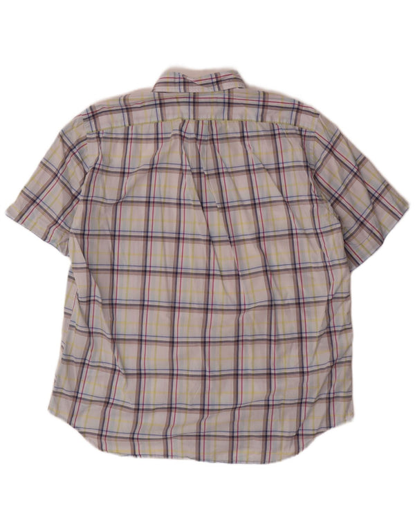 Marlboro Classics Camisa De Manga Corta Para Hombre Algodón A Cuadros Multicolor Grande